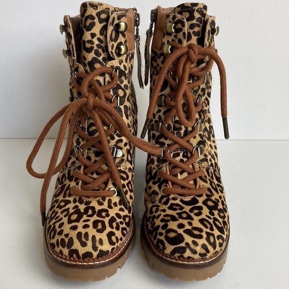 Sam Edelman Anthropologie Sade Lace-Up Hiker Ankle Boots 8.5 Maximalist Mob Wife - Picture 6 of 16